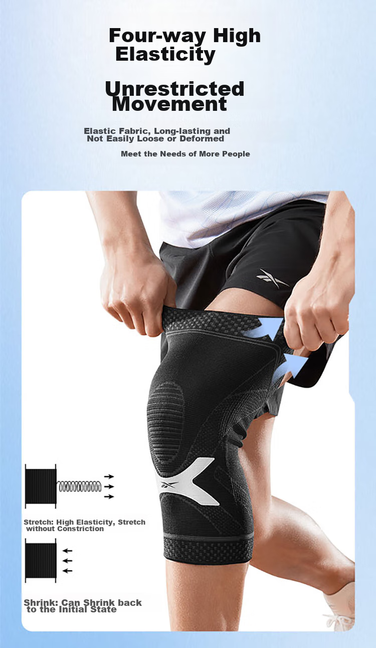 Reebok Knee Brace for Sports, Meniscus Support for Running, Hiking, Basketball, Men And Women, Soccer, Badminton, Fitness Knee Protection, Patella Guard, Size L 7