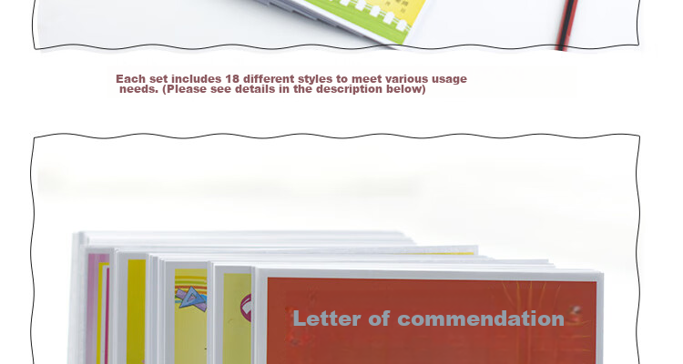 Yuhe Elementary School General Commendation Letter, Kindergarten Creative Cartoon Small Certificate Reward Card, Teacher's Universal Honor Certificate Award Paper, 18 Mixed Styles / 450 Sheets, 5152 7