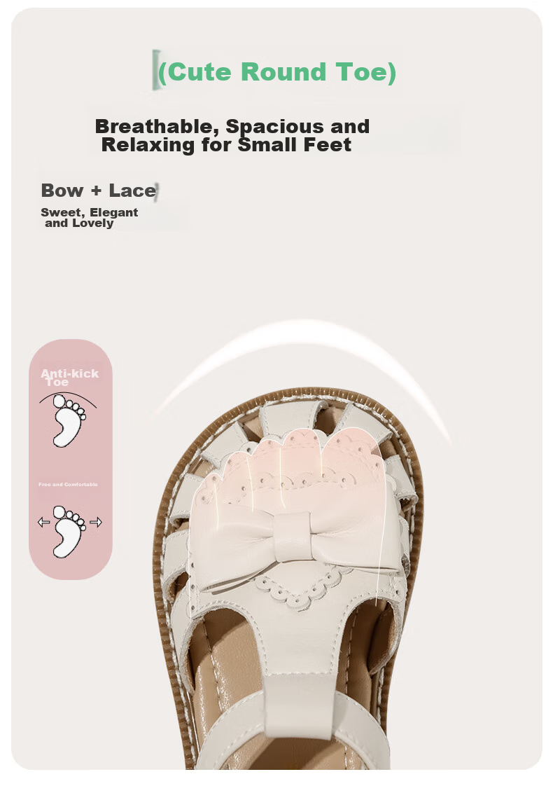 Belle Children's Shoes, 2025 Summer Kids' Sandals, Girls' Fashionable Princess Shoes, Baby Closed-Toe Walking Shoes, Pink, Size 30 5