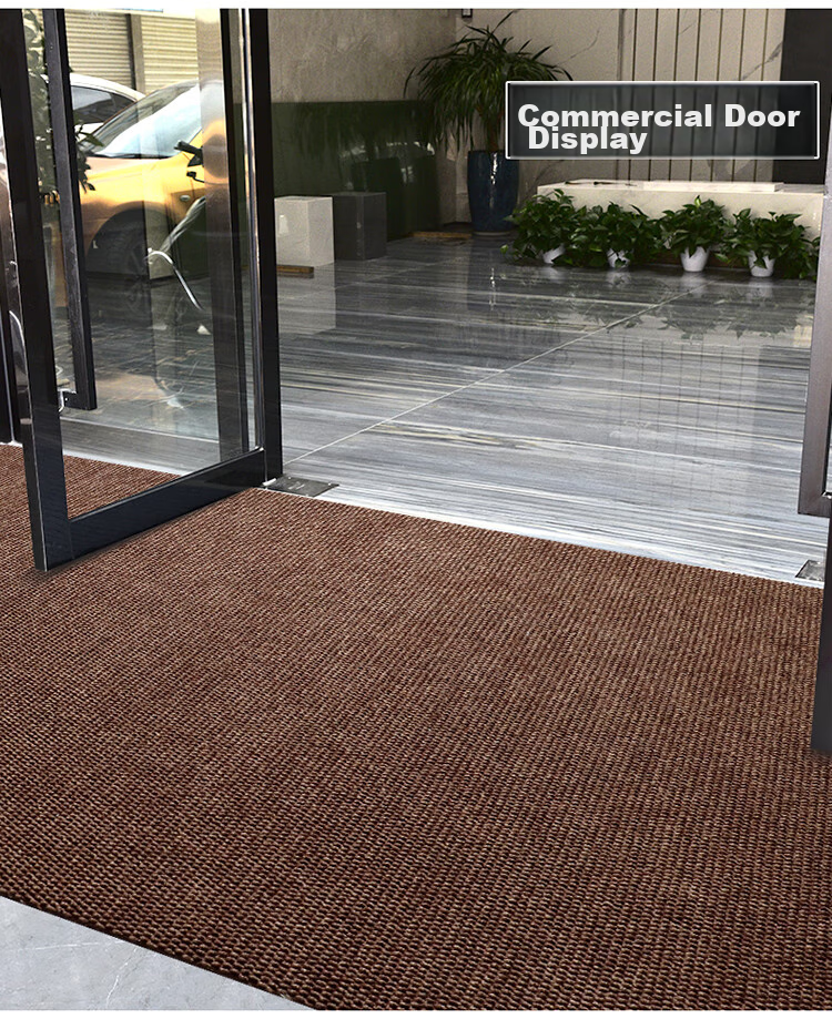 Huaxu Home Floor Mat, Doormat, Entrance Mat, Dirt Scraper, Dust Remover, Wear-Resistant, Non-Slip, Brown, 60*90cm 20