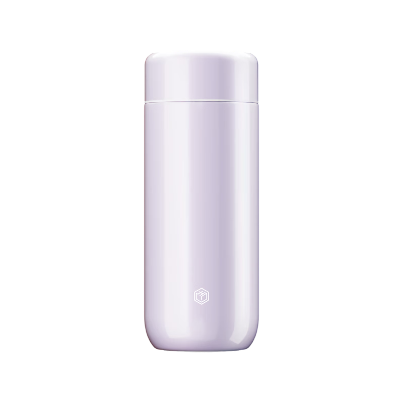 JD Original Titanium Health Insulated Cup Pocket Cup [Inner And Outer Pure Titanium] High-End Gift Water Bottle for Men And Women, Smoky Purple 270ml