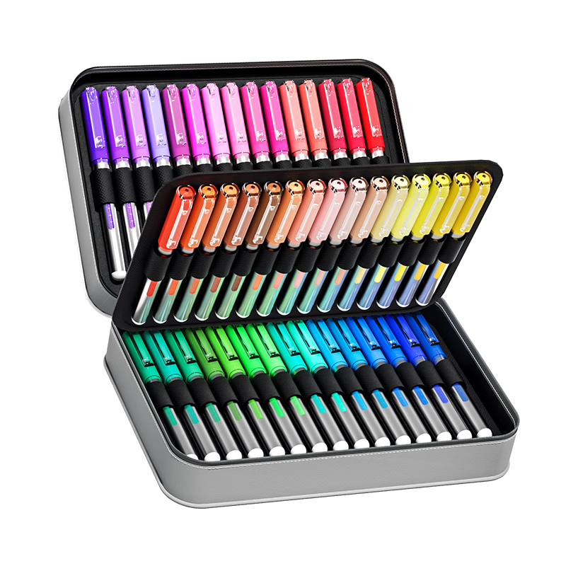 Touch Mark Tai Chi 60-Color Direct Liquid Soft-Tip Acrylic Marker, Large Capacity Watercolor Pen, Fabric Bag Style Drawing Pen, Layering Non-Transparent, Student Children's Birthday Gift for Boys And Girls