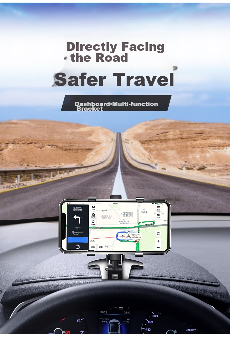 Kylie Car Phone Holder Rearview Mirror Phone Mount High-Deer Navigation Bracket Multifunctional Car Phone Holder Car Accessory + 3-in-1 Data Cable + Car Charger 4