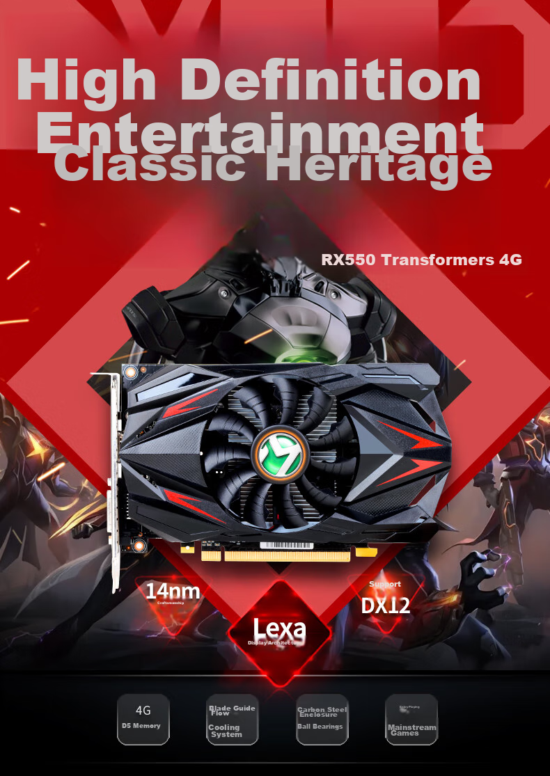 MAXSUN MS-RX550 TF 4G Gaming and Office Graphics Card 1