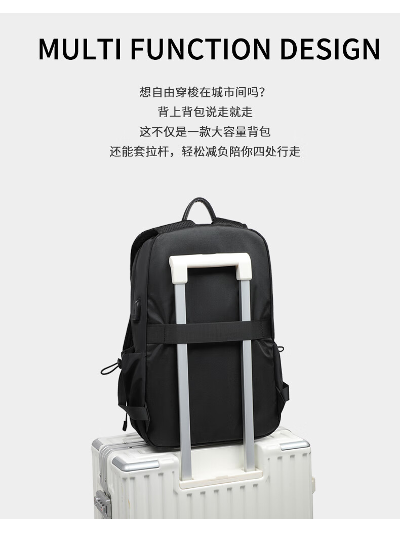 Viney Backpack for Men, Business Casual 15.6-Inch Laptop Bag, Travel Bag, Trendy College Student Backpack for Men And Wome 7