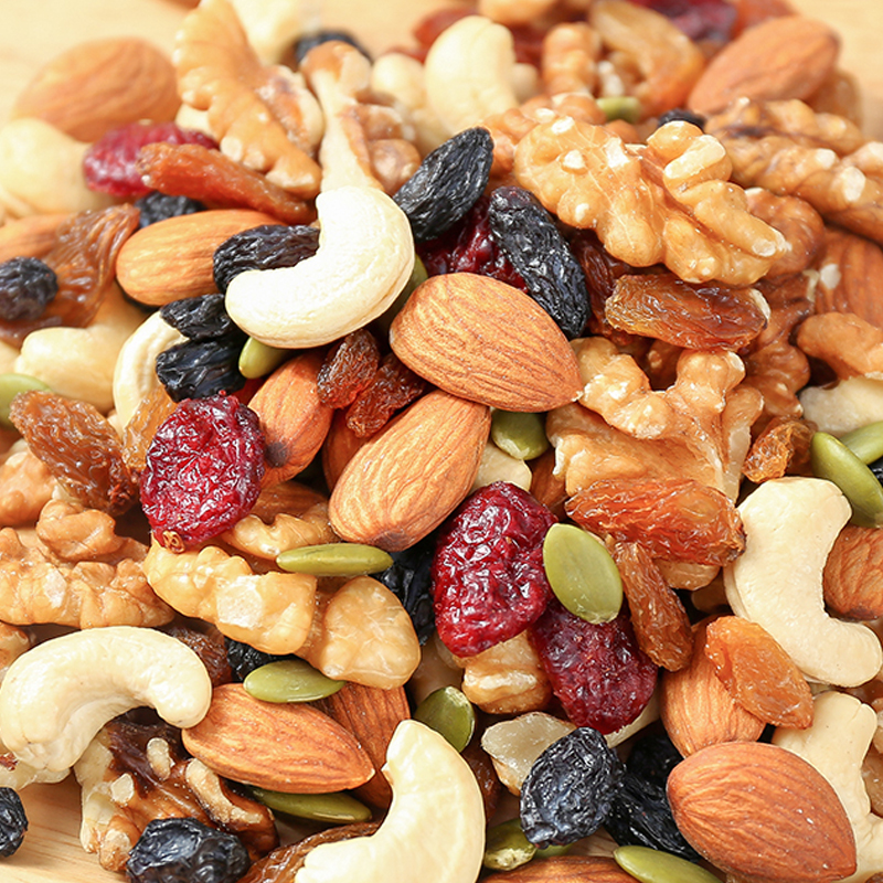 松川良品 每日坚果炒货 孕妇零食混合腰果巴旦木核桃干果仁大罐装C 1斤