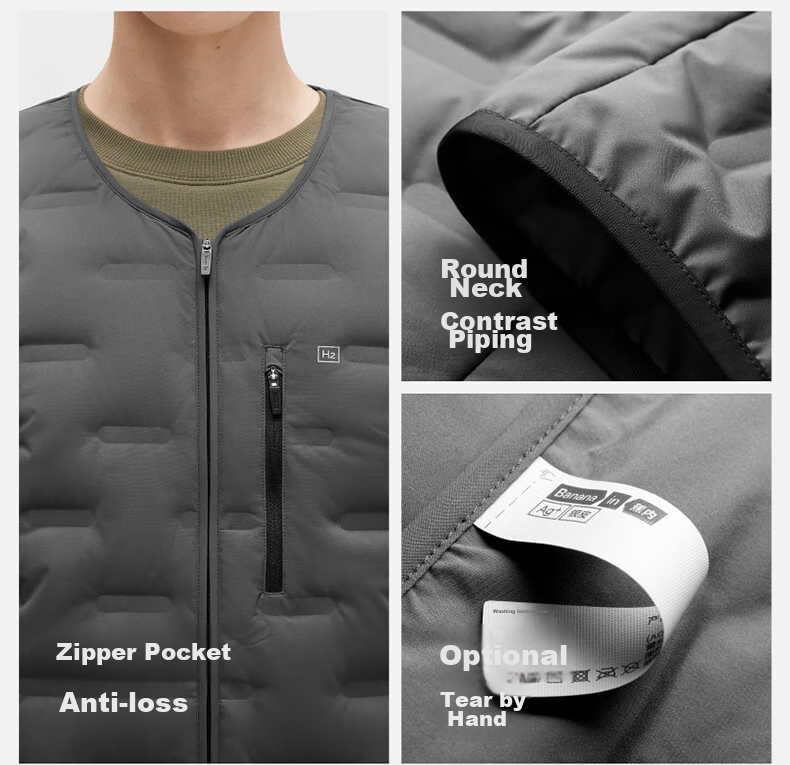 Bananain Hydrogen Gas 502A Men's Lightweight down Vest, Windproof, Waterproof, Versatile, Warm, Breathable, Anti-Static, Autumn And Winter Jacket 13