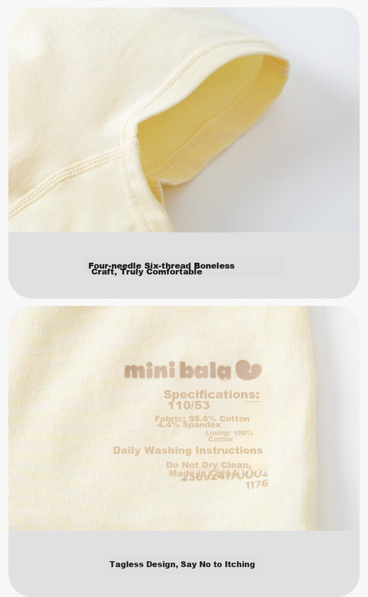Minibala 【3-Pack】Kids Girls Baby Soft Breathable Antibacterial Triangle Shorts Comfortable Underwear 2026 New Arrival 5