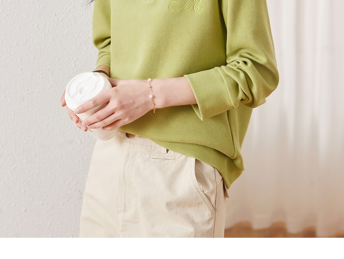 Chushen Women's Autumn And Spring Sweatshirt with Lapel Collar, Contrasting Color Splicing Design, Letter Embroidery, Casual Long-Sleeve Top S13KW1744 15