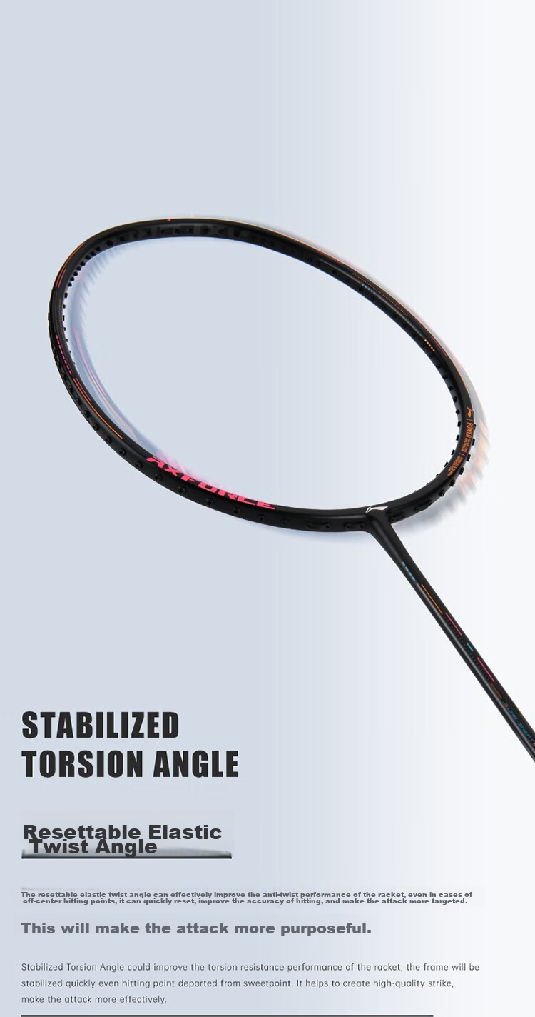Li-Ning Badminton Racket Thunder 80 Black Gold, 4U6 Unstrung Racket, Offensive Type, AYPT271-46 8