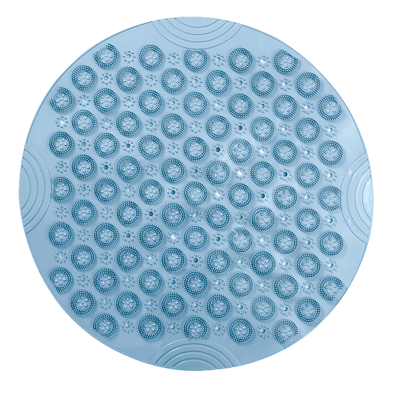 Dajiang TPE Bathroom Non-Slip Mat, Shower Room Toilet Bathing Anti-Fall Round Floor Mat for Elderly, 55x55cm