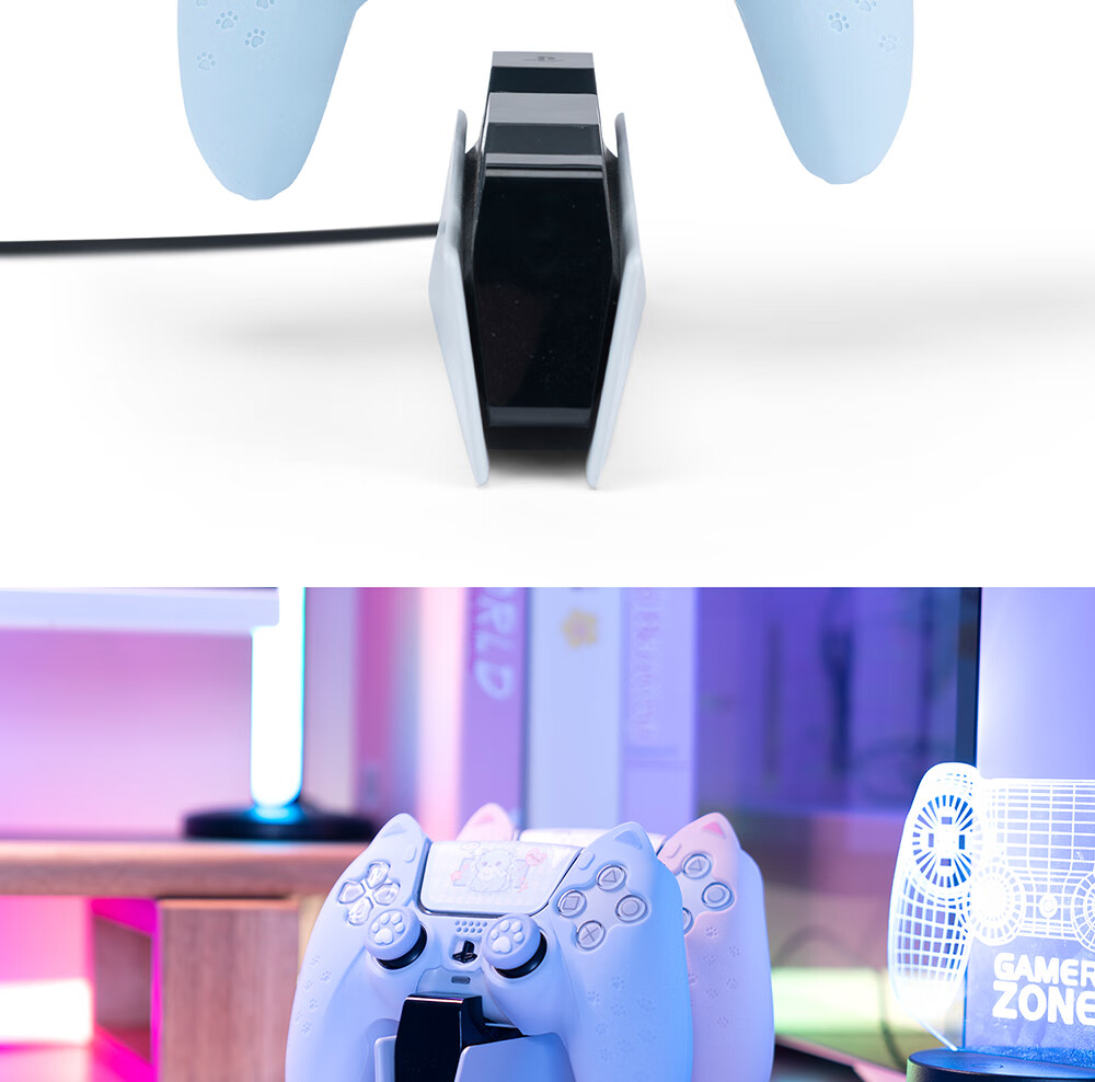 Jixiang PS5 Controller Protective Case, Pink Sweet Heart Skeleton Controller Silicone Cover, Full Protection Anti-Slip Sweat-Absorbing Soft Shell, Cute Cartoon Protective Controller Gaming Accessory 17