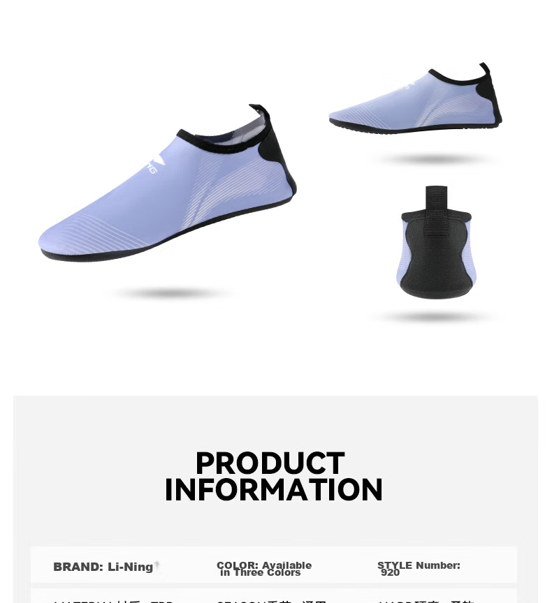 Li-Ning Snorkeling Shoes, Fashionable Diving Beach Shoes, Water Park Non-Slip Swimming Shoes for Men And Women, Model 9202 (Size 37-38) 15