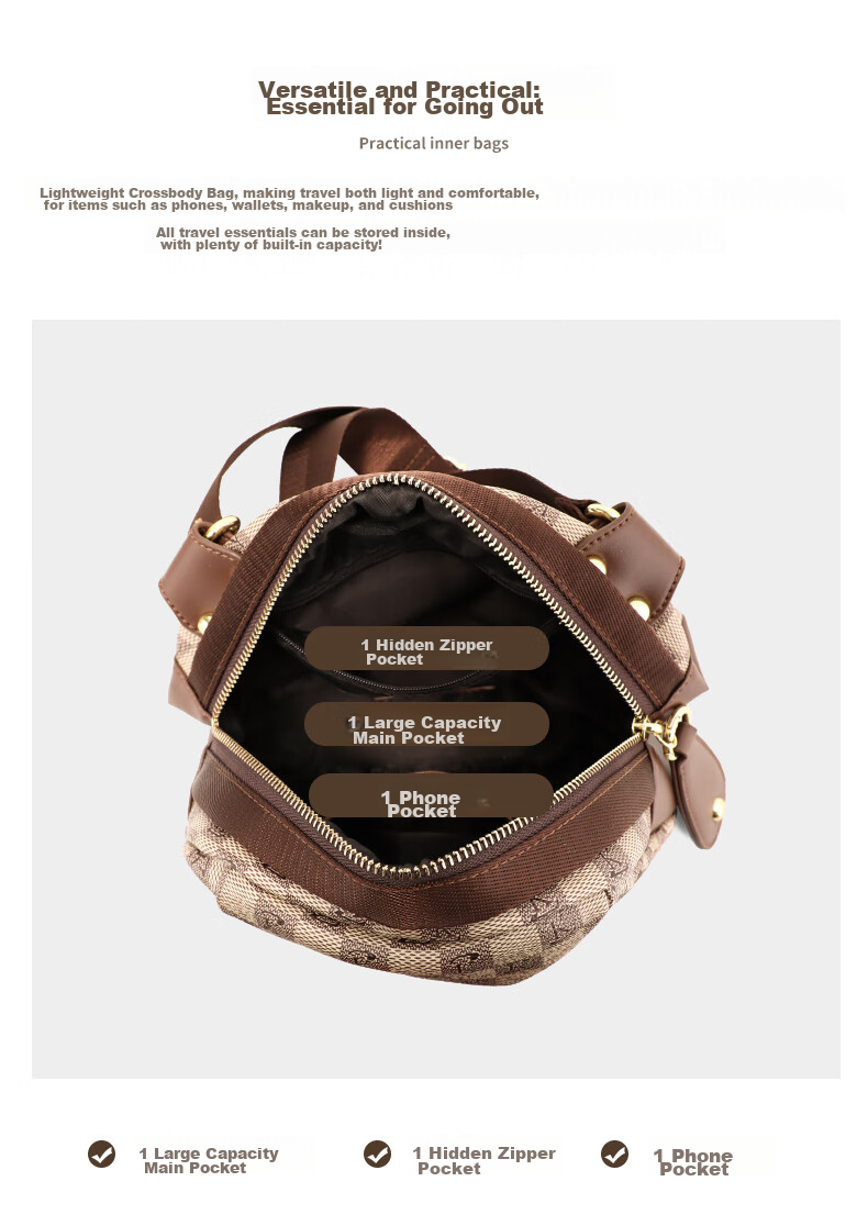 Aiqinghai Handbag, Women's Crossbody Bag, Shoulder Bag, Brand Shell Bag, Chest Pack, Birthday And Mother's Day Gift, Practical Present for Mom 14