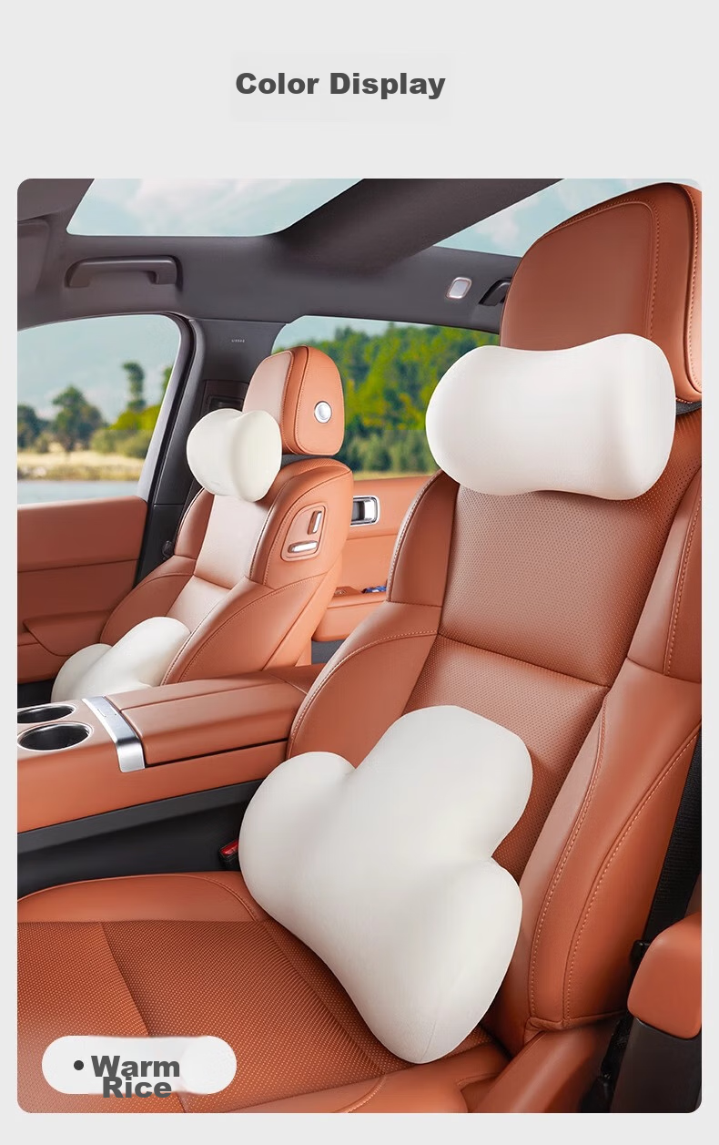 HELLOLEIBOO Car Headrest And Lumbar Support Set, Neck Pillow And Back Cushion for Vehicles, Universal Memory Foam Seat Cushion Pillow 15