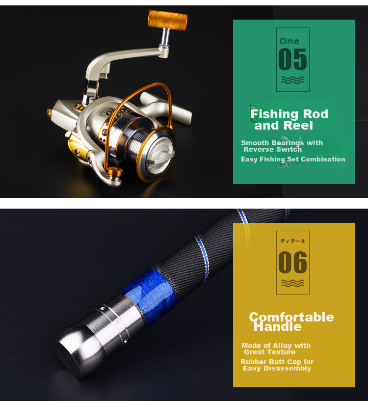 Grsaed Classic 2.1-Meter Sea Rod Set, Long-Distance Casting Rod, Fishing Pole, Sea Fishing Rod, Fishing Reel And Spool Set 14