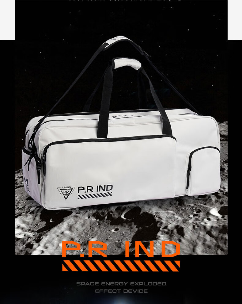Purui Badminton Racket Bag, Large Capacity, Built-In Heat Insulation Layer, Multi-Purpose Handheld Shoulder Crossbody Sports Square Bag, Black 5