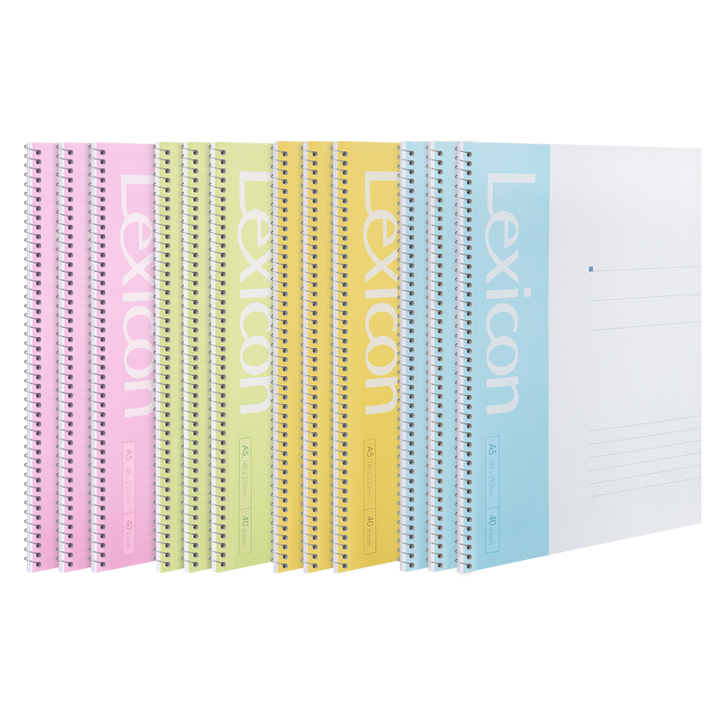 Deli 12 A5 Notebooks, 40 Sheets Spiral-Bound, Soft Cover, Journal, 7681-12