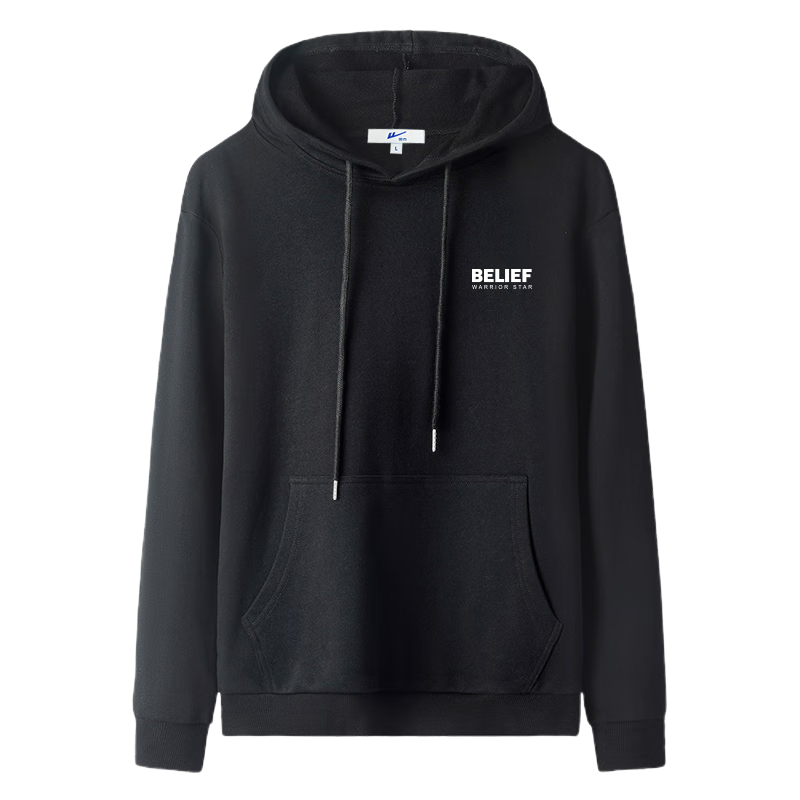 Huili Men's Sweatshirt, Solid Color Pullover, Athletic Long-Sleeve Undershirt, Loose-Fitting Versatile Hooded Jacket for Autumn And Winter, Men's Clothing