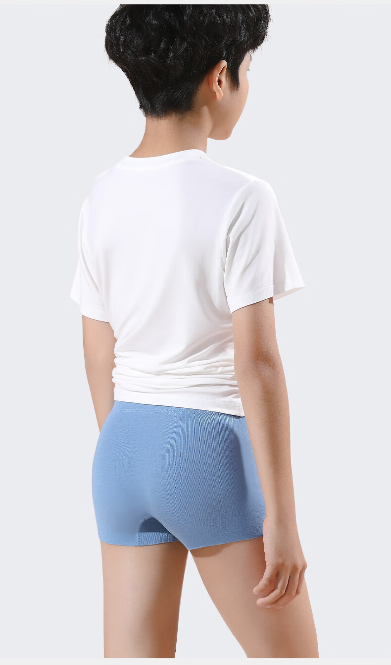 Hzasz Modal Children's Boxer Briefs for Boys, Ages 6-12, Antibacterial Shorts for Young And Older Kids 9
