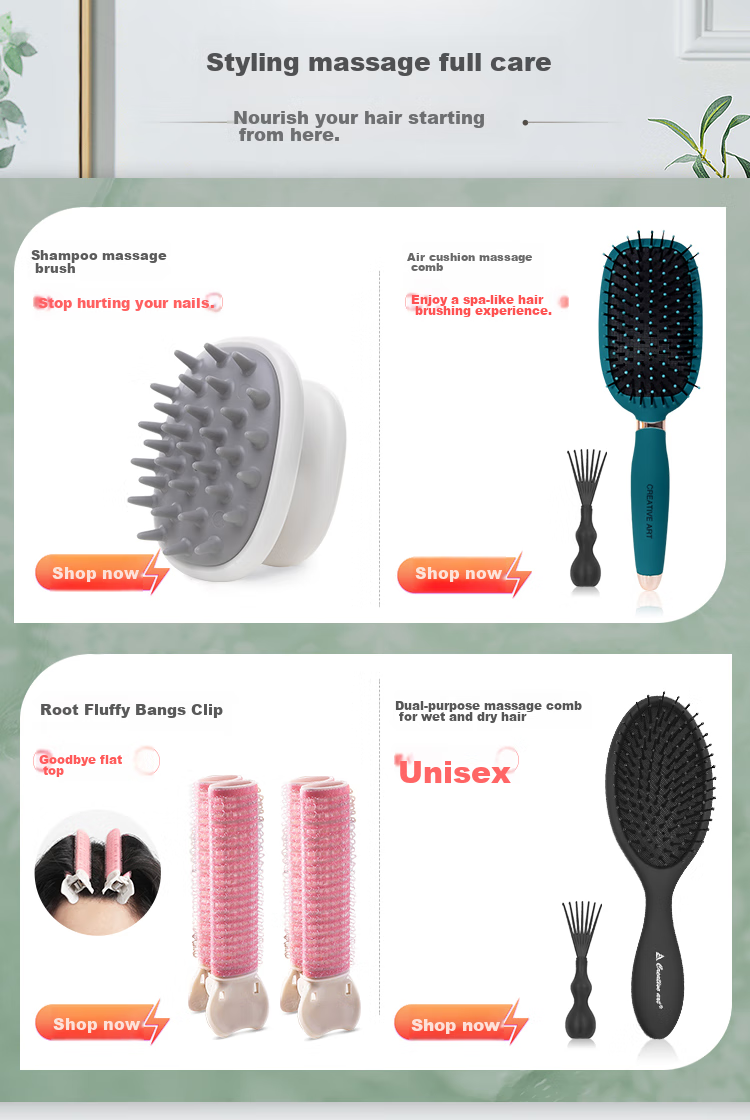 Creative Art Silicone Hair Washing Tool, Massage Comb, Scalp Cleaning Shampoo Brush, Children's Student Hair Comb 1