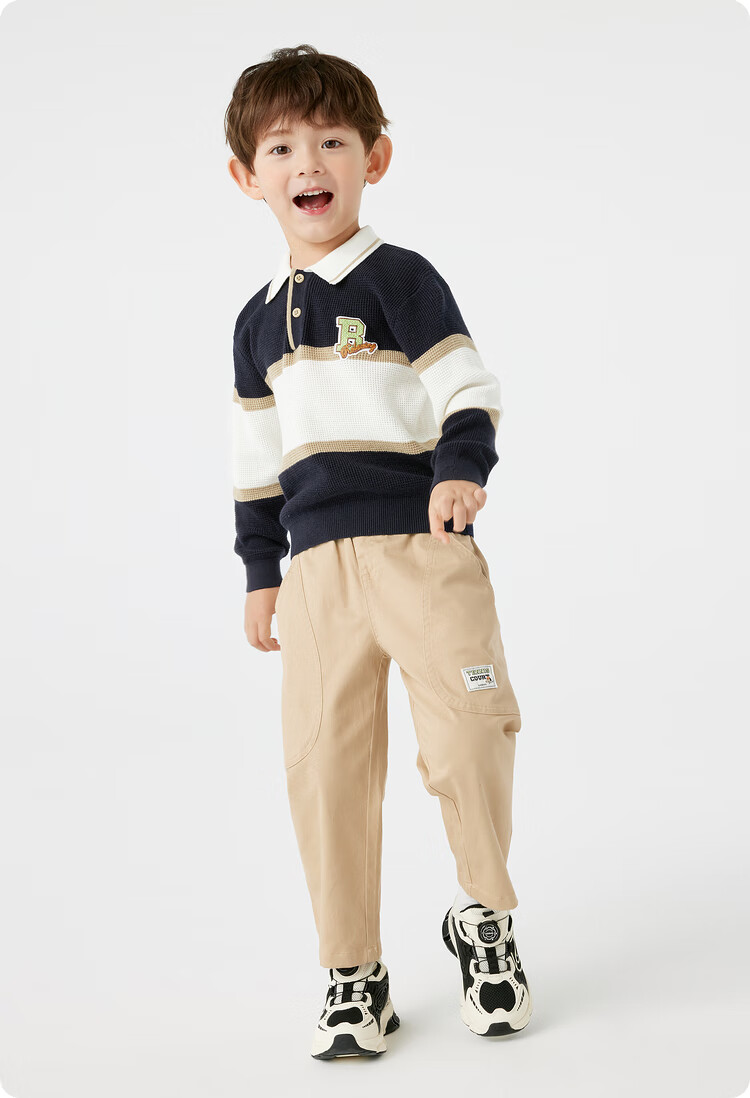 BALABALA Boys' Sweater, Autumn Waffle Knit Pullover, Preppy Style, 201324103101 7