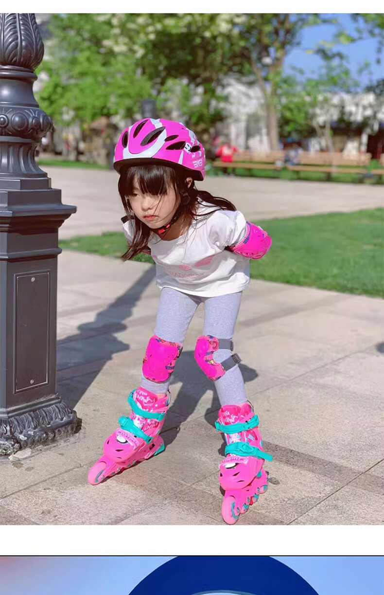 Feiying Roller Skates for Children, Girls And Boys, Beginner Inline Skates, Professional Lock-Wheel Flat Roller Skates, Inline Skating Shoes, Ice Skates 19