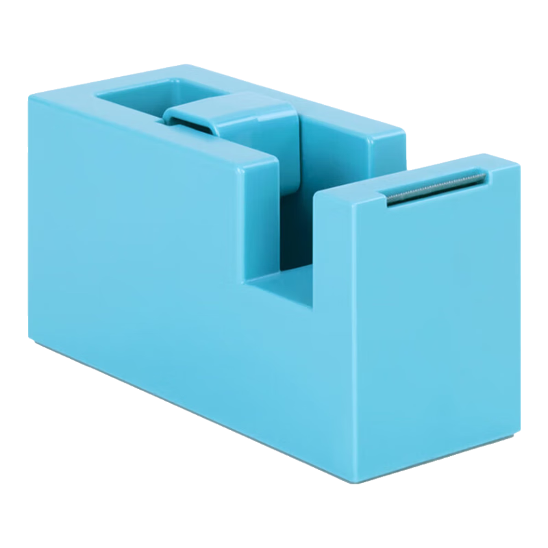 Deli Tape Dispenser, German Creative Design, Transparent Tape Cutter, Non-Slip Base, Smooth Cutting, for Office And Home Use, Lake Blue NS121