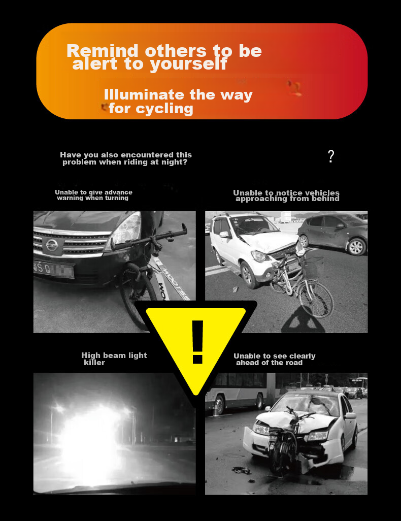 Addview Bicycle Light, Front Lamp, USB Rechargeable Flashlight, Mountain Bike Light, Cycling Equipment 2