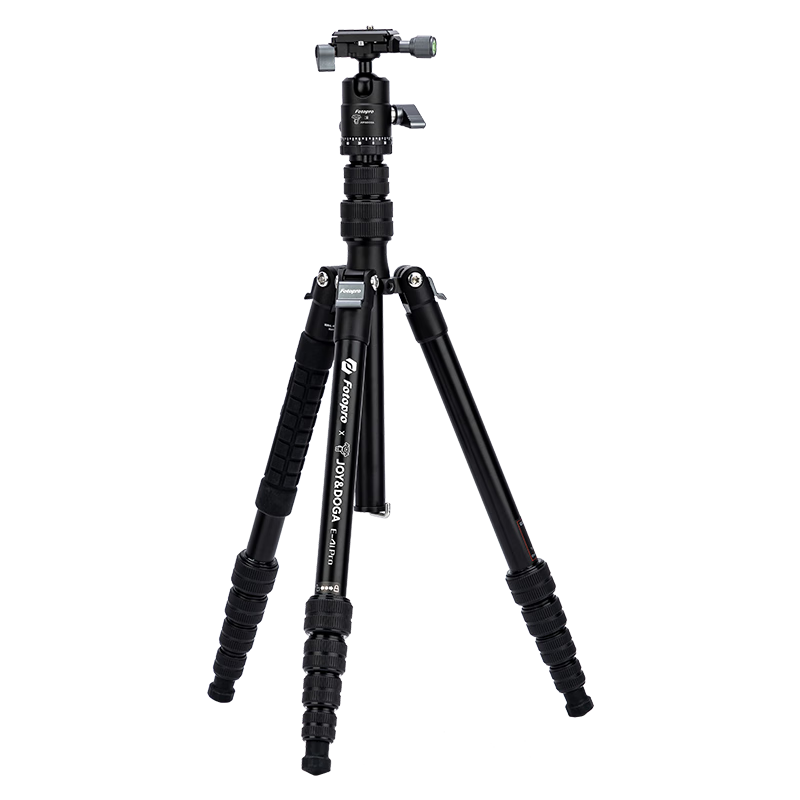 Fotopro E4I PRO+42QP & Joy Co-Branded Edition, Detachable Gimbal, Adjustable Monopod, Easy-Folding Panoramic Shooting Tripod for Mirrorless And Digital Cameras, Includes Phone Clamp