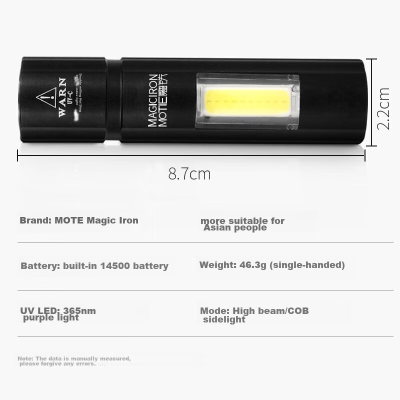 MOTIE UV Light for Alcohol And Tobacco Inspection, 365nm UV Flashlight for Vegetable Detection, Fluorescence Testing, Cat Ringworm, And Cat Urine Analysis 17