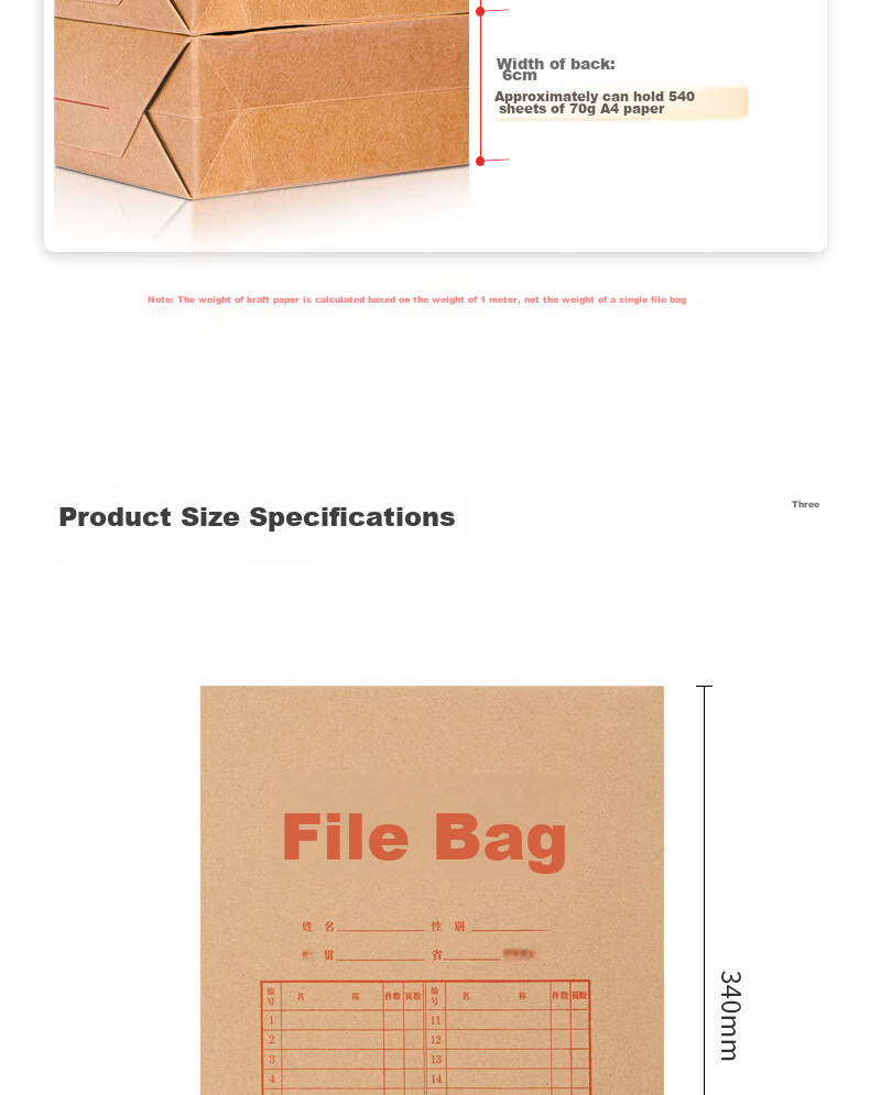 Deli [Super Popular] 50 A4 Side Width 3cm Mixed Pulp Kraft Paper File Folders, Corporate School Document Storage Protectors, Tender Book Contract Bill Organizer PP411-50 14