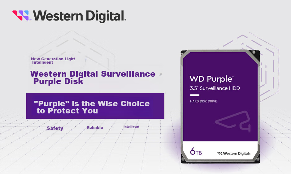 Western Digital (WD) 6TB Surveillance Mechanical Hard Drive, WD Purple, SATA, 256MB CMR Vertical, Security Storage, 3.5-Inch, WD64PURZ 2