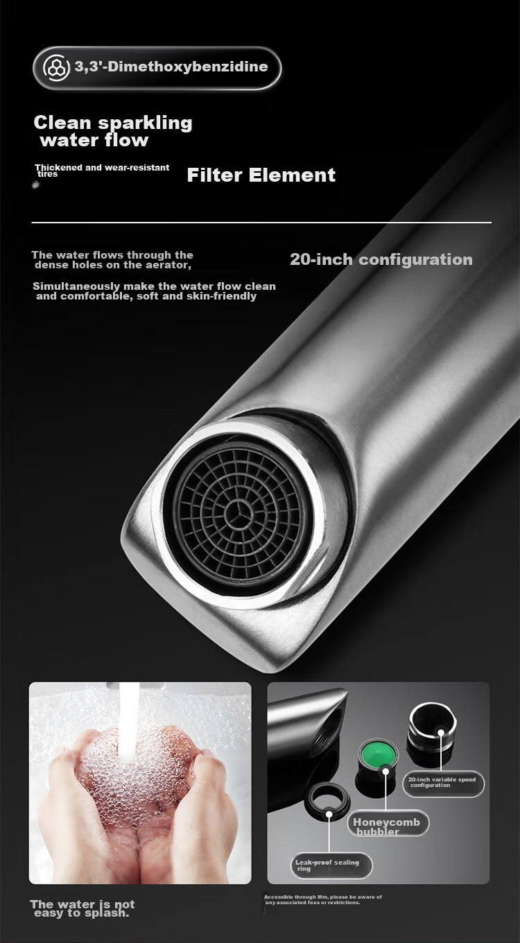 VATTI Basin Faucet, Washbasin, Face Basin, Bathroom Sink, Hot And Cold Stainless Steel Mechanical Arm, Swivel Rotatio 15
