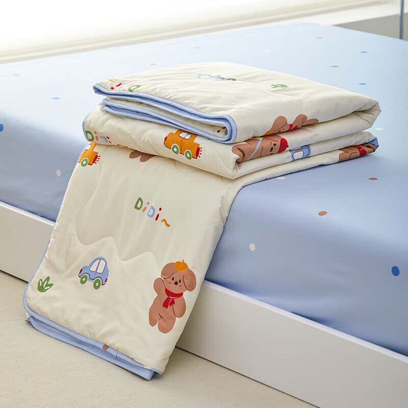Dohia Air Conditioning Quilt Single Dormitory Pure Cotton Fabric Summer Quilt Cool Comforter Approximately 1.8 Jin (0.9 Kg) for 0.9-Meter Bed Or 1.2x1.5 Meter Bed