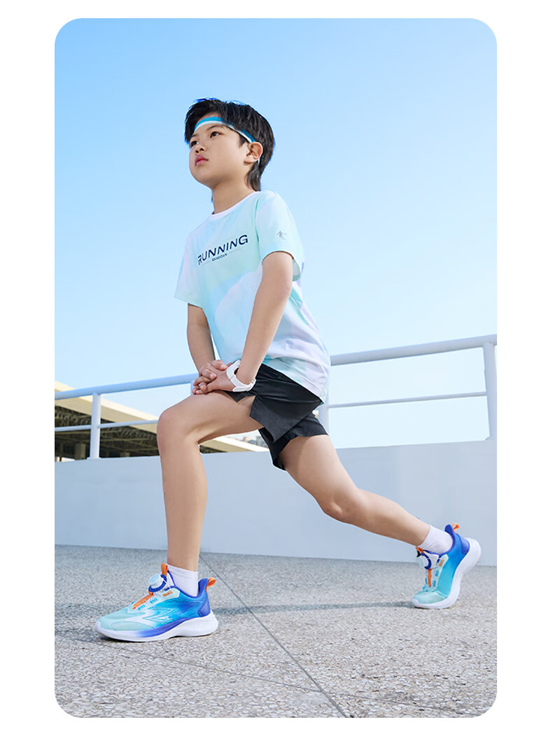 QIAODAN Girls' Running Shoes, Big Kids Summer Sports Shoes, Children's Rotary Buckle Sneakers, QIAODAN White/cotton Purple, Size 34 1