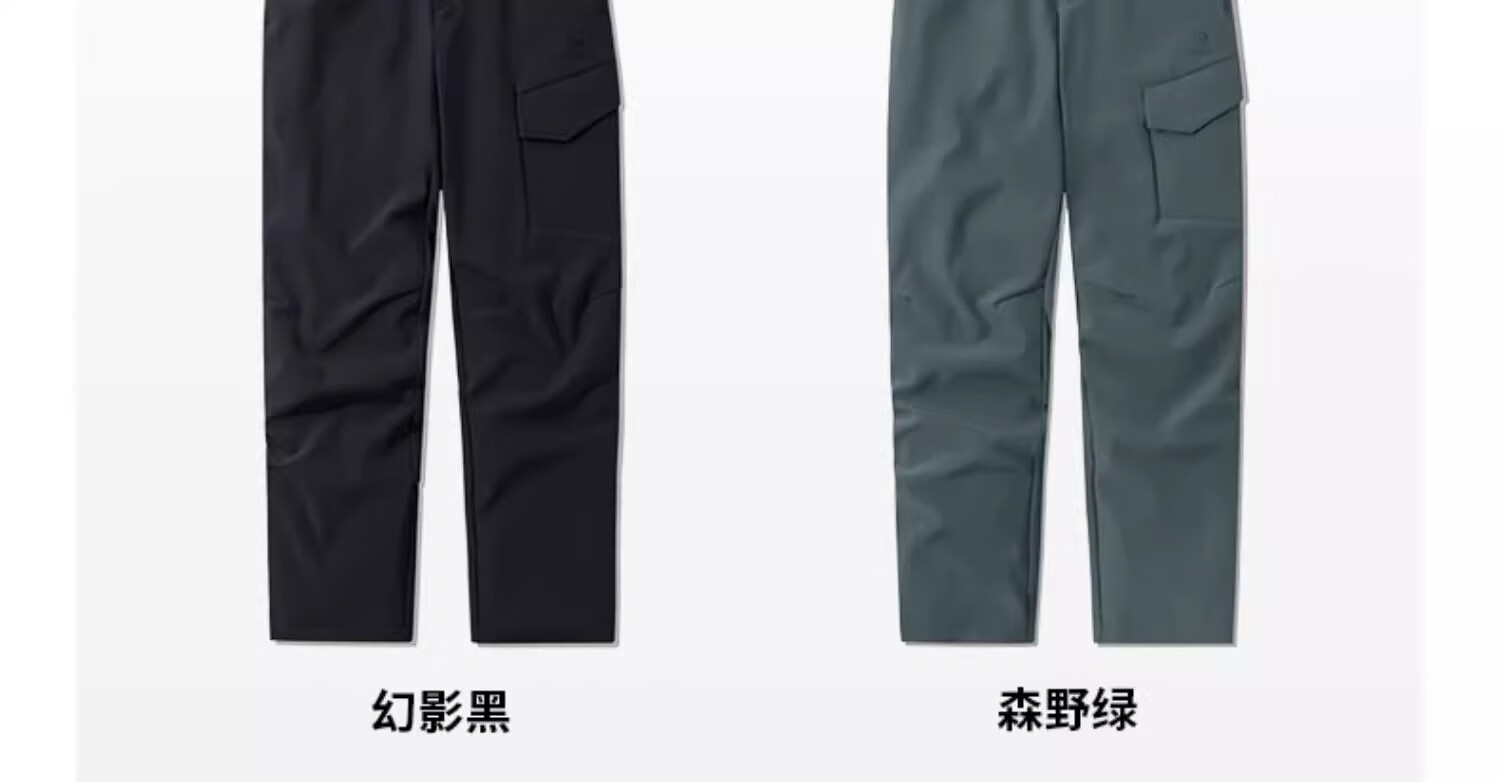 CAMEL Men's Loose Straight Wide-Leg Pants with Fleece Lining, Windproof, Water-Resistant, Large Pockets, Cargo Pants, Hiking Trousers for Men 1683 19