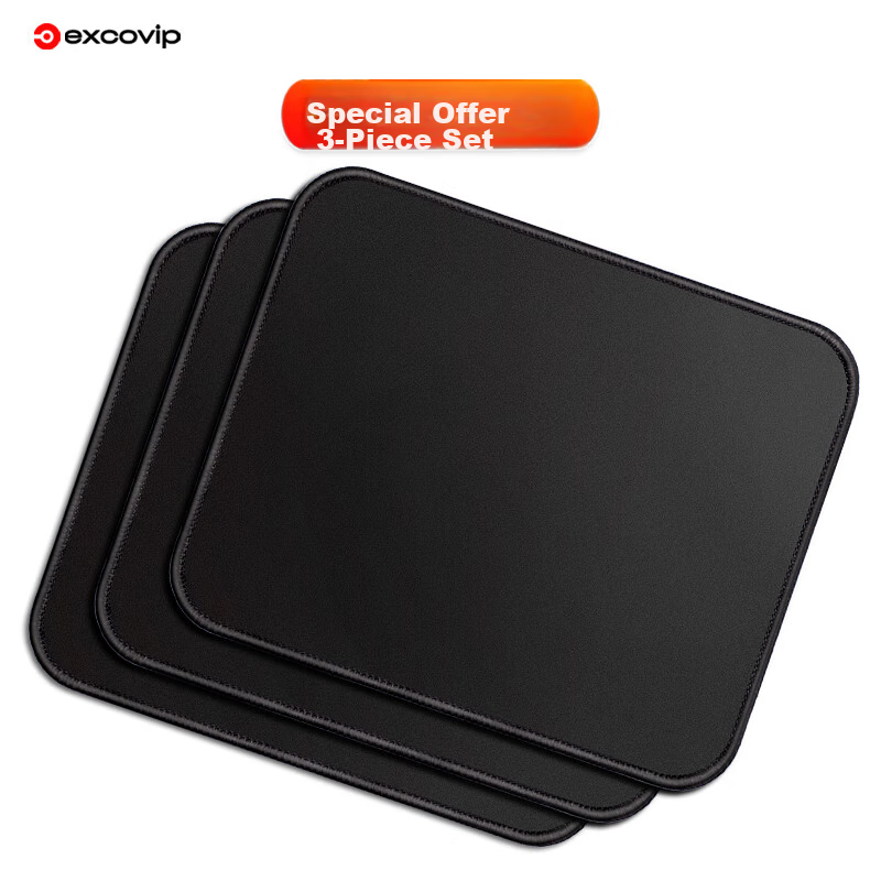 Коврик для мыши EXCO 3-Pack Thick Pure Black, маленький, портативный, для офиса, с блокировкой края, для игр, для ноутбука, оптовый заказ, наполнитель 0278