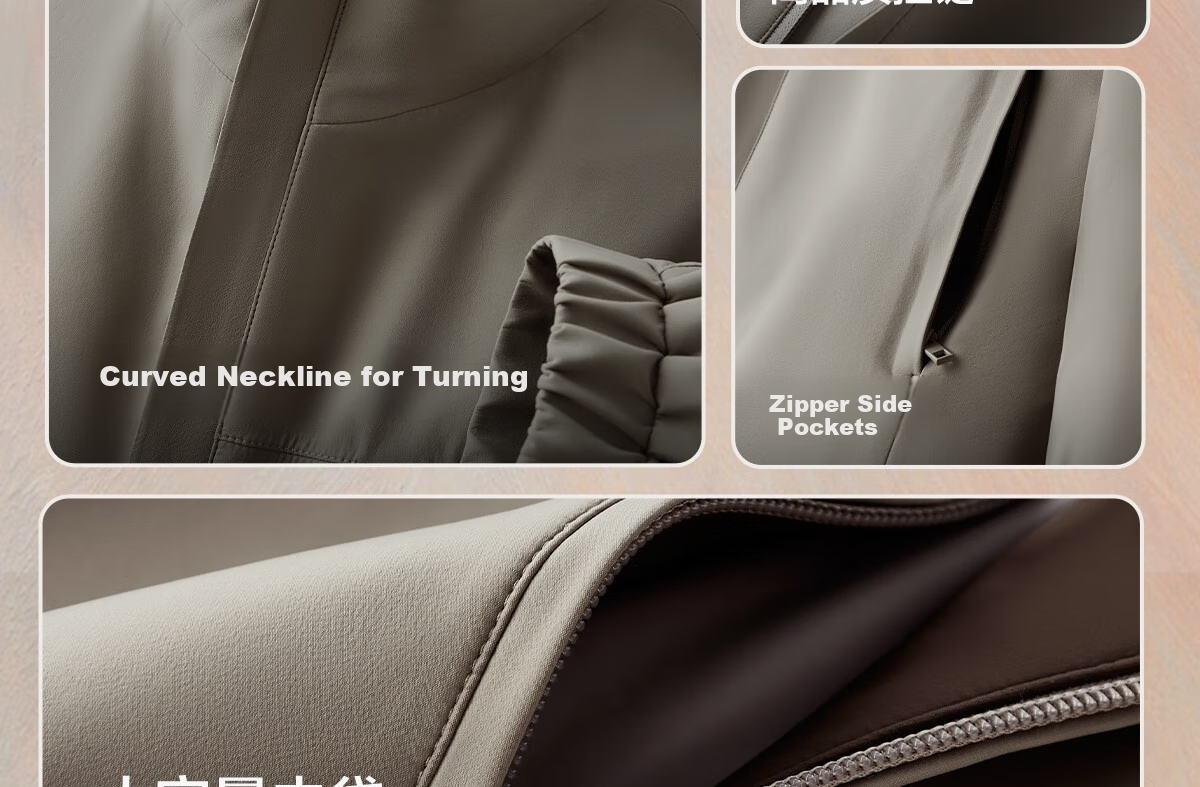 Hodo [Turn-Down Collar] Stand-Collar Executive Jacket for Men, Urban Light Outdoor Windproof Wear-Resistant High-Elasticity Coat 12