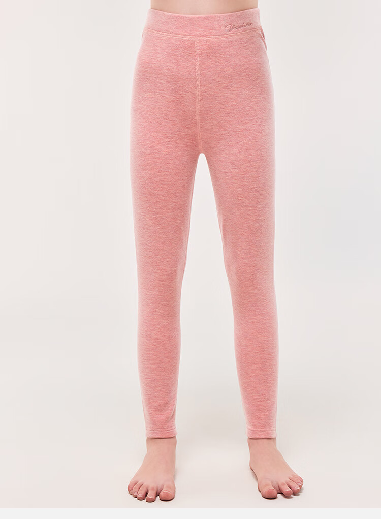 YEEHOO Wool Fleece Lined Children's Thermal Pants Pink 110 for Boys and Girls Winter School Uniform Thermal Leggings 5