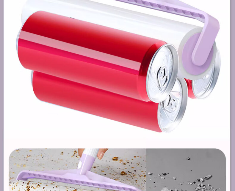 CHUSHE Extended Lint Roller, 24cm, 7 Rolls of Paper, 420 Sheets, Dual-Use for Long And Short Hair, Pet Cat Dog Fur Remover for Bedding And Carpets 10