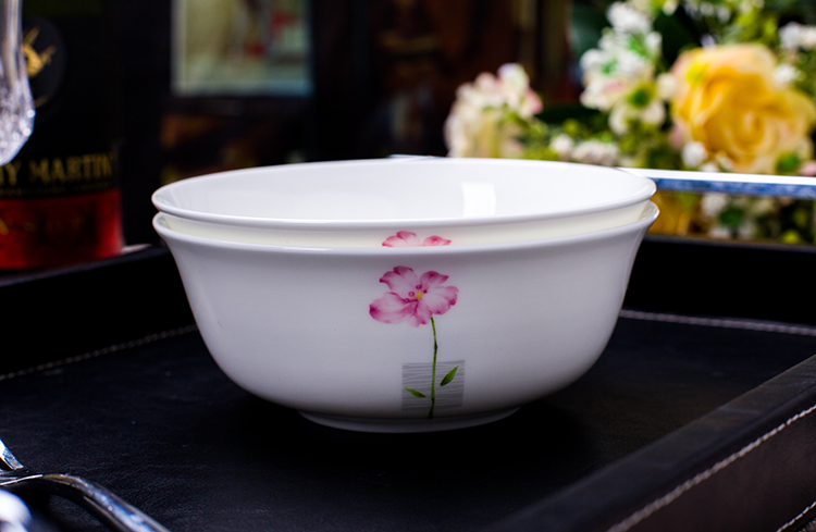 Remec Bone China Flower Good Moon Round 6-Inch Noodle Bowls, Set of 2, Rice Bowls, Soup Bowls, Medium Bowls 5