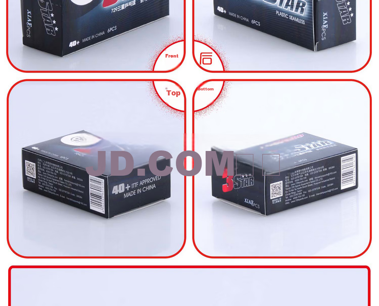 729 Table Tennis Three Stars New Material 40+ All-China Games Edition Seamless Ball White Set 3 Boxes 5