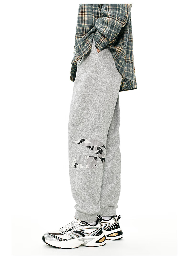 ANTA Fleece-Lined Sweatpants for Men, Winter New Style Knitted Sports Trousers, Casual Joggers, Versatile Men's Pants 21