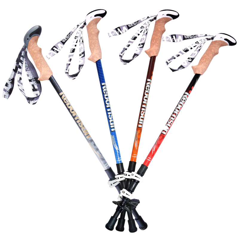 Lubinxun Trekking Pole, Night Blade External Lock Carbon Ultra-Light Telescopic Walking Stick, Three-Section Cane, Outdoor Hiking Climbing Equipment, Pearl Gray
