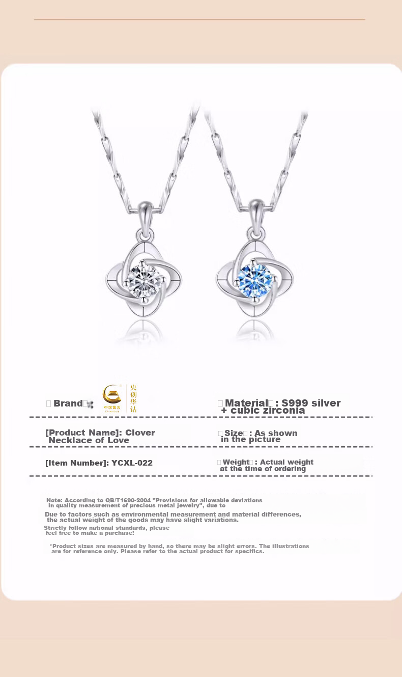 Zhoubaifu [1000+ Stores] Four-Leaf Clover Necklace for Women, Luxurious Silver Pendant, Birthday Gift for Girlfriend Or Wife 11