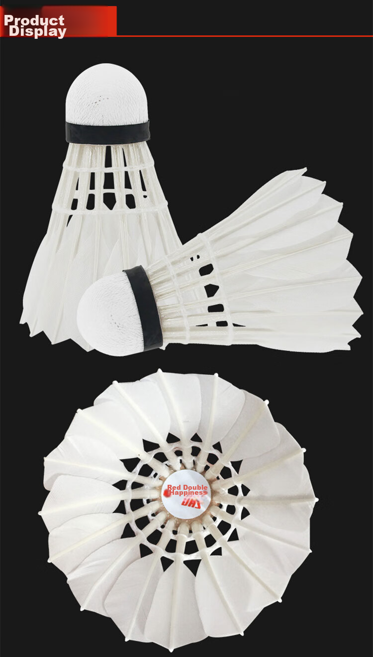 DHS Badminton Shuttlecocks, Cork Tip, 3-Pack 3