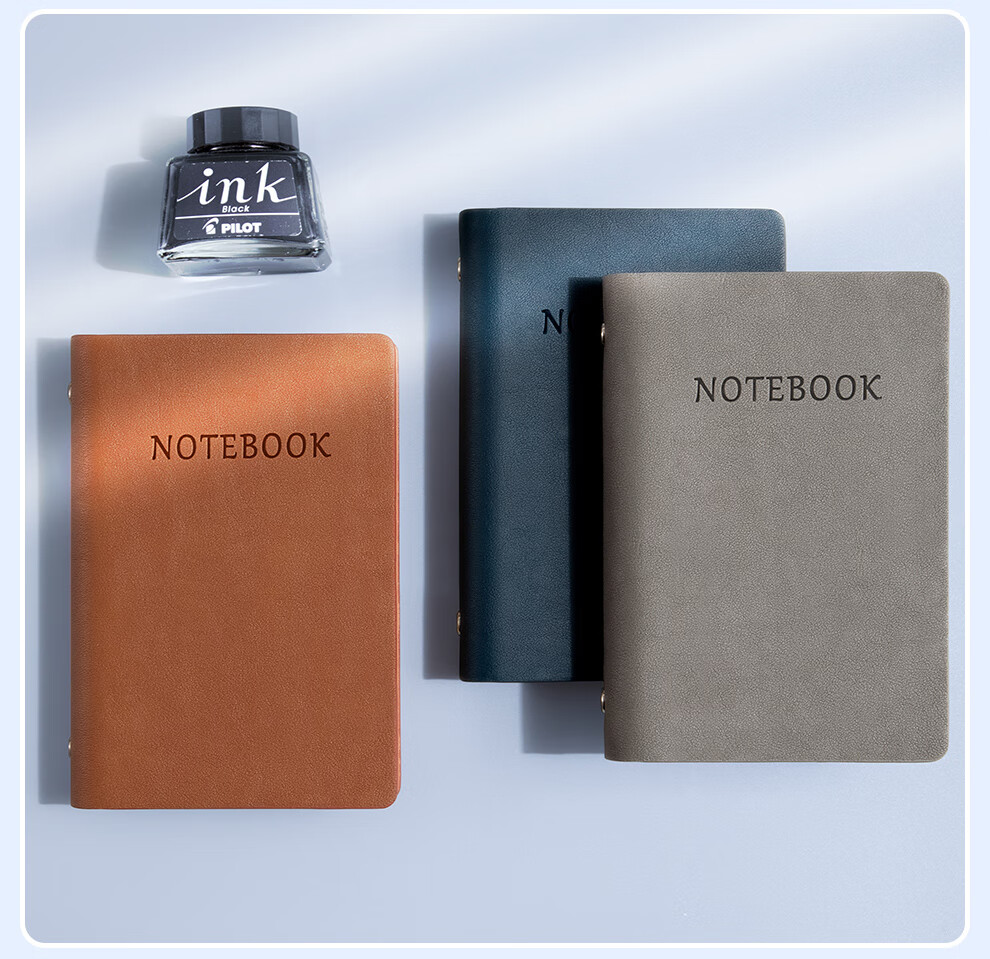 Jiaranheng A7 Loose-Leaf Notebook, Pocket-Sized Business High-Quality Portable Mini Notebook, Detachable Replaceable Inner Pages, Journal Notebook, Small Notepad, Customizable, Reddish-Brown Color 11