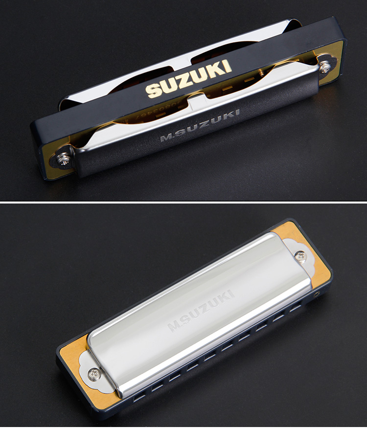 suzuki铃木 10孔布鲁斯口琴c调 原装进口mr-200 银色mr-200【图片
