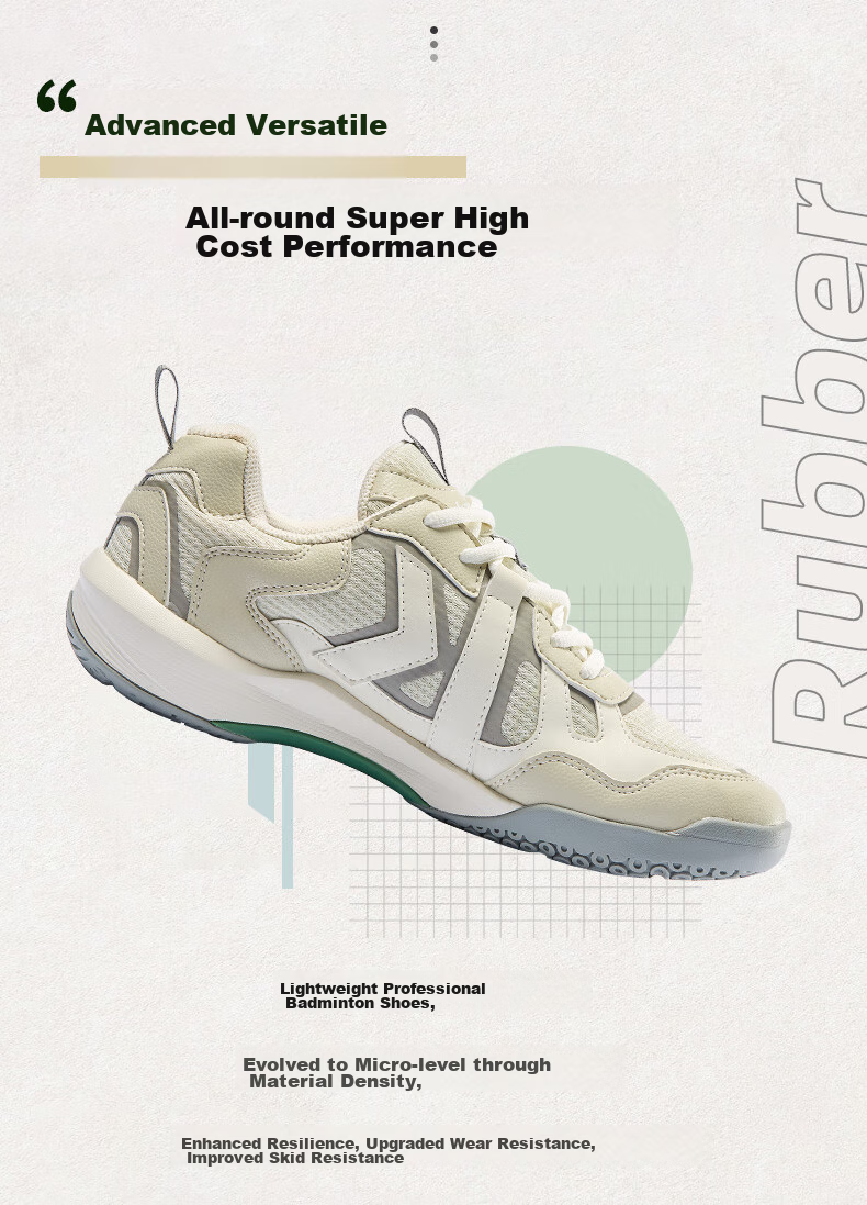 KAWASAKI Badminton Shoes Retro Men's Women's Non-Slip Wear-Resistant Professional Sports Shoes A3308 Chuan Stone Gray 39 5